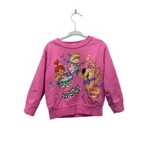 VINTAGE 1994 CARTOON NETWORK PINK TODDLER SWEATSHIRT YOGI BEAR PEBBLES 3T 4T